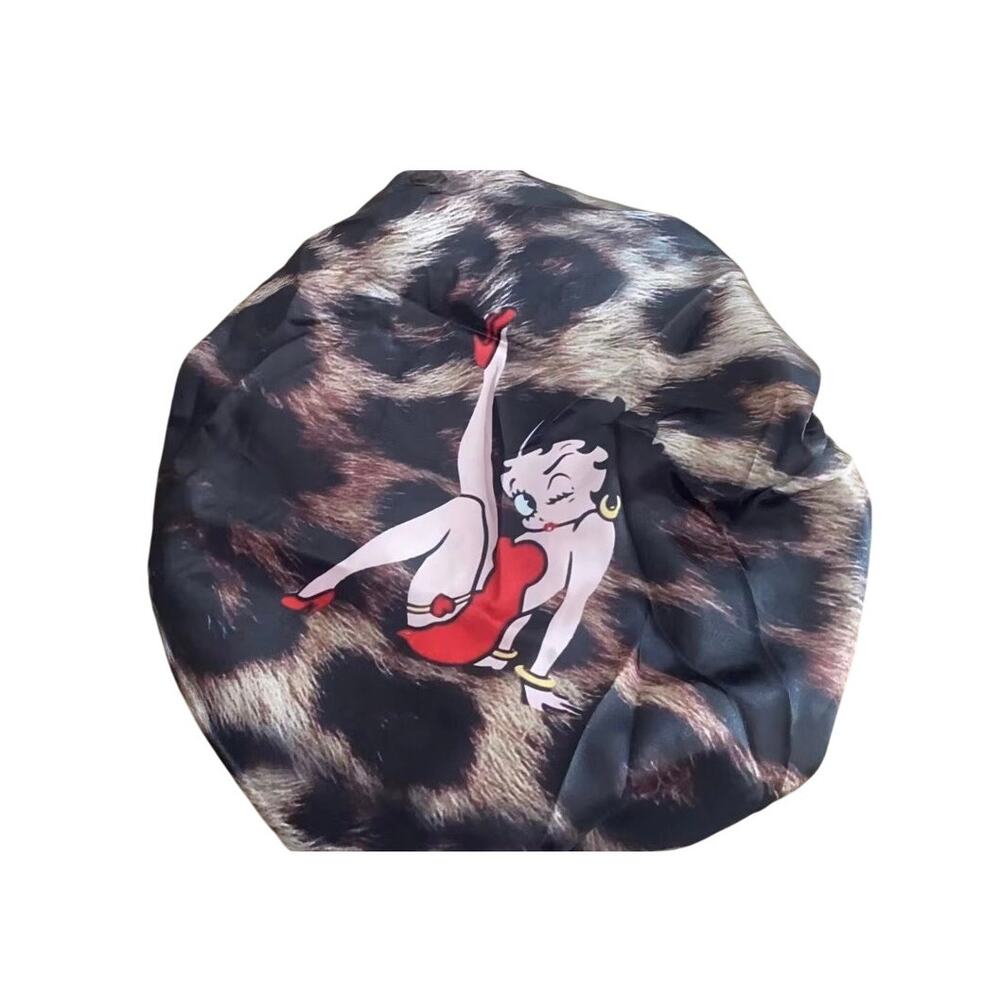 Betty Boop Wink Boop Kick Leopard Print Bonnet